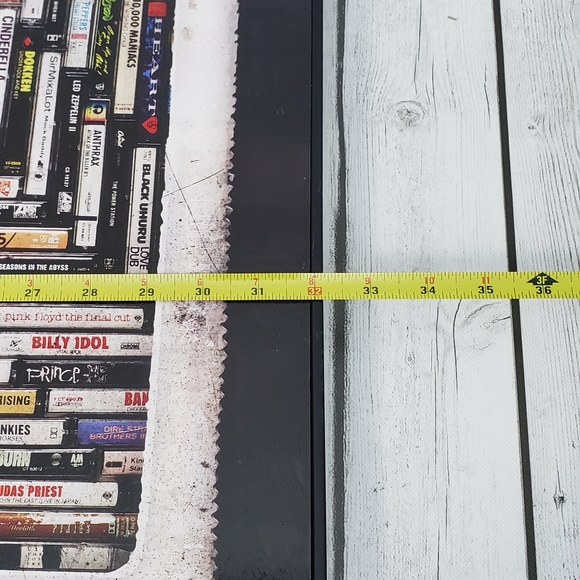 Vintage Style Cassette Mixtapes Collage Canvas Art Print, Size 33"Lx22"Hx1.5" - Picture 12 of 13